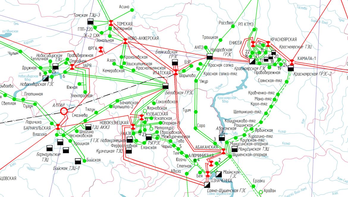 Карта центров питания мрск урала